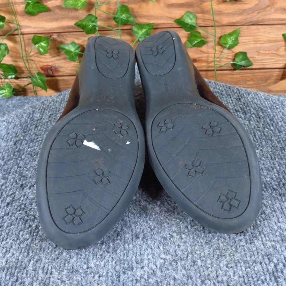 Naturalizer Ashley Women Wedge Loafer Size 8.5 Professional Work Brown‎ Leather